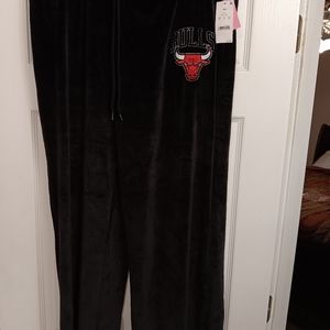 NBA Chicago Bulls Black Velour Sweatpants Brand New With Tags Size XXL 2XL